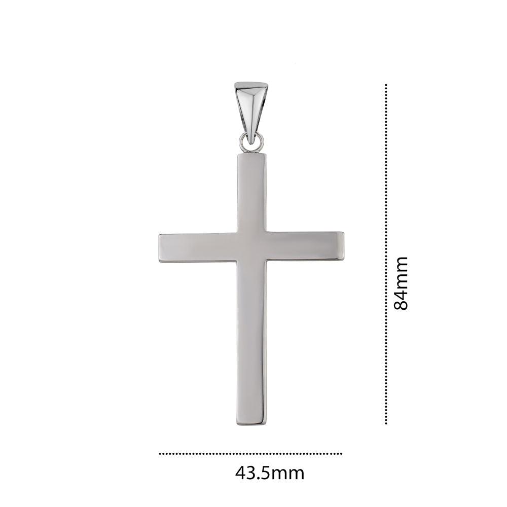 STERLING SILVER EXTRA LARGE PLAIN CROSS