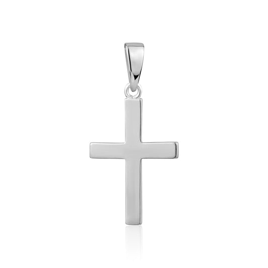 STERLING SILVER RHODIUM CROSS PC976
