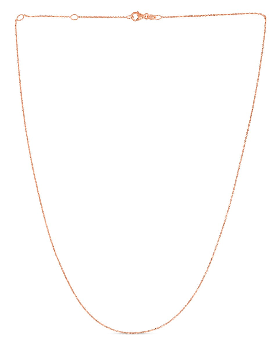 14K ROSE EXTENDABLE CABLE CHAIN