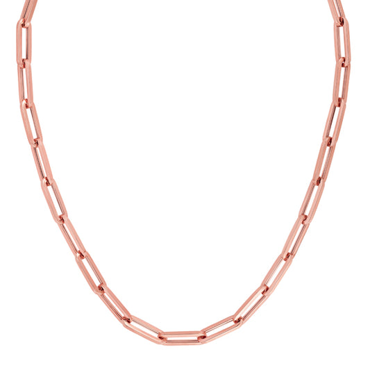 14K ROSE GOLD LITE PAPERCLIP CHAIN 6.1MM