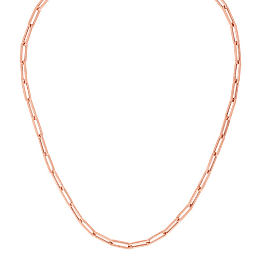 14K ROSE GOLD LITE PAPERCLIP CHAIN 4.2MM
