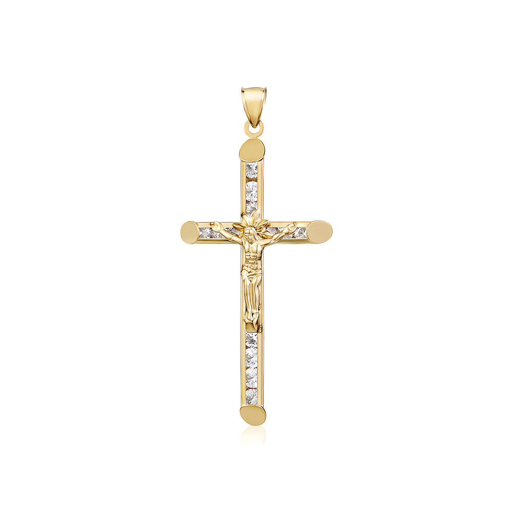 10K CZ CRUSIFIX LARGE