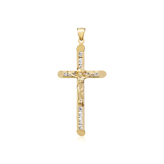 10K CZ CRUSIFIX LARGE