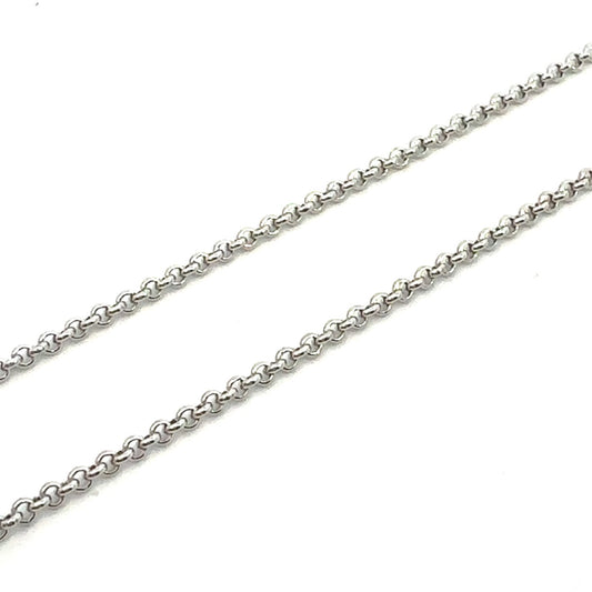STERLING SILVER ROLO CHAIN 1.3MM ROLO20