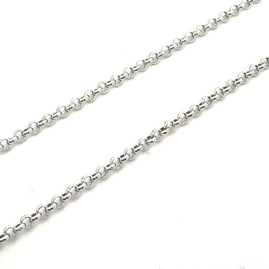 STERLING SILVER ROLO CHAIN 1.8MM ROLO25