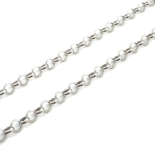 STERLING SILVER ROLO CHAIN 3.2MM ROLO40