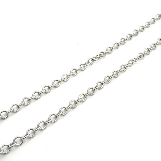 STERLING SILVER CABLE CHAIN 2.6MM RS060