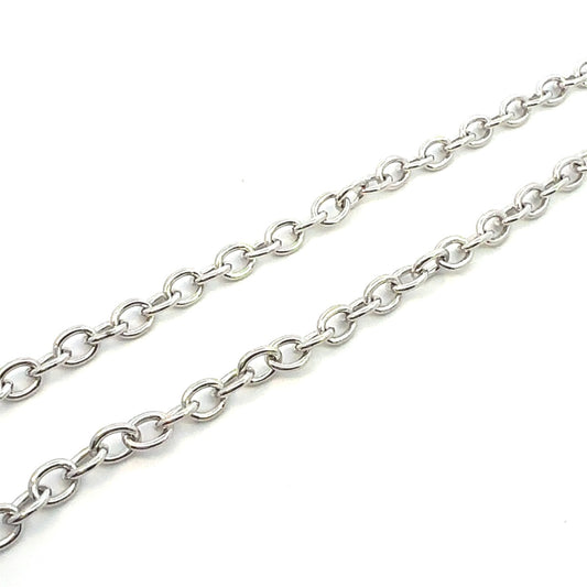 STERLING SILVER CABLE CHAIN 3.9MM RS090