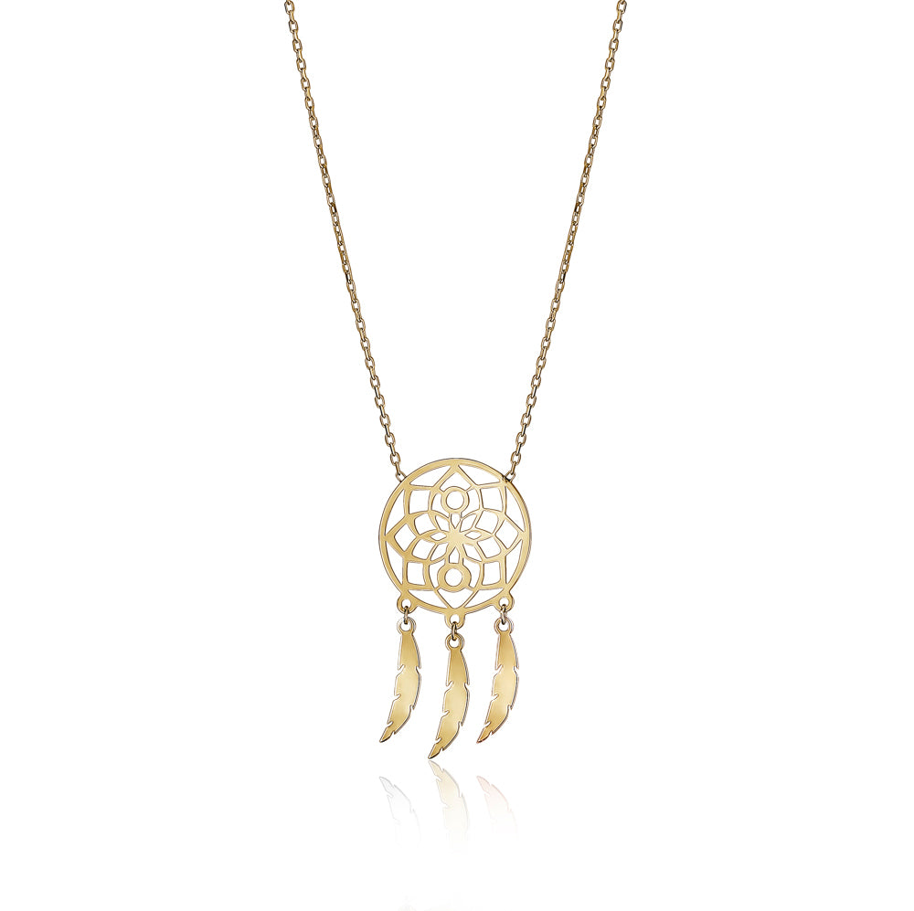 10kY Dream Catcher Necklace