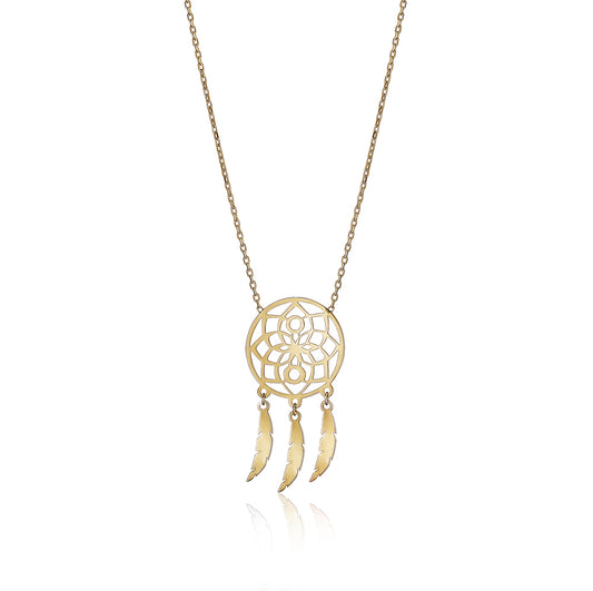 10kY Dream Catcher Necklace