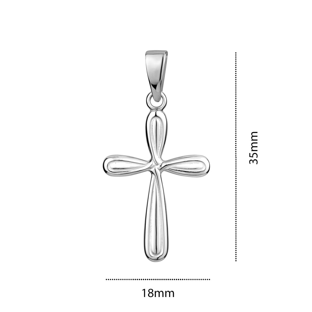 STERLING SILVER MEDIUM RH CROSS S105358