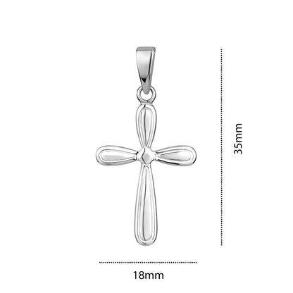 STERLING SILVER MEDIUM RH CROSS S105360