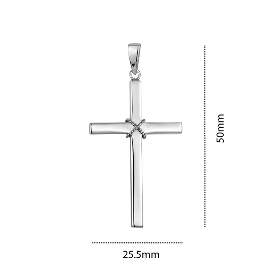 STERLING SILVER MEDIUM RH CROSS S113885