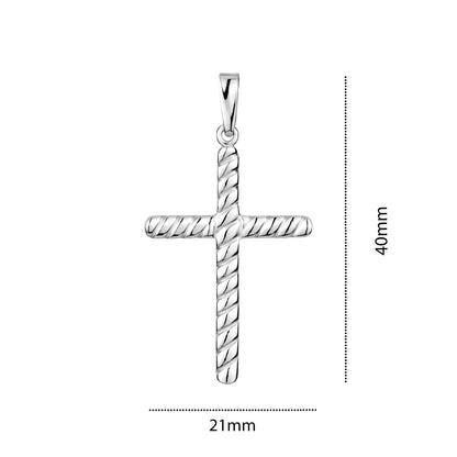 STERLING SILVER MEDIUM RH CROSS S121281