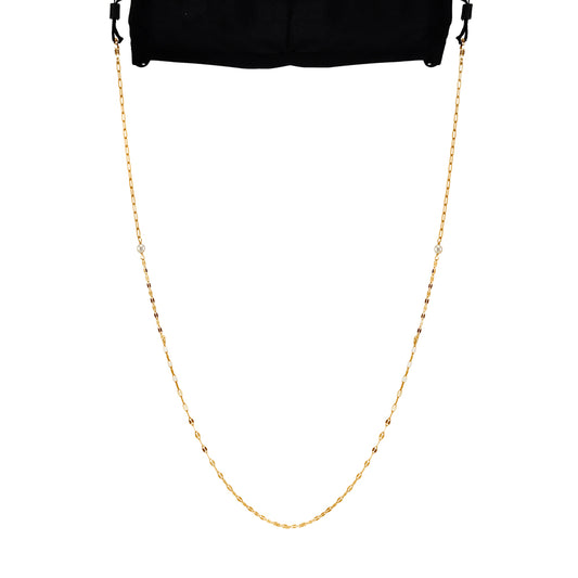 SILVER GOLD PLATED MASK CHAIN