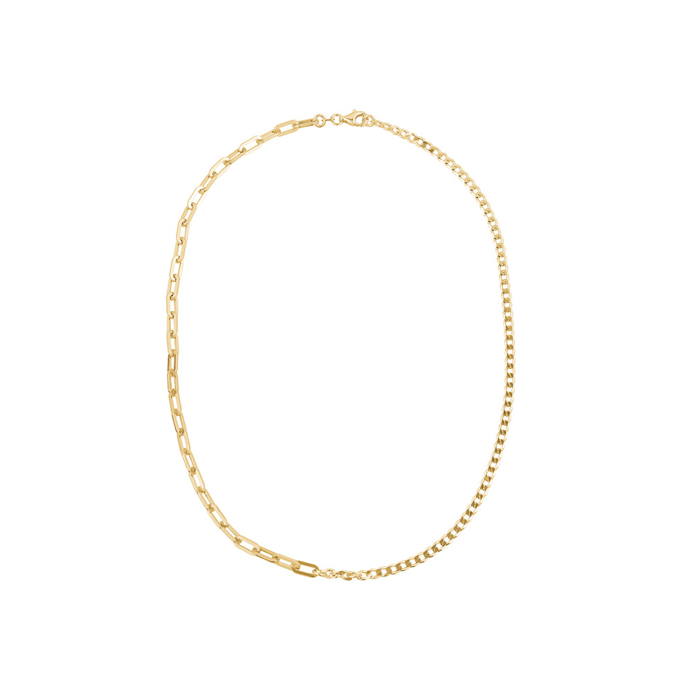 STERLING SILVER GOLD PLATED DUAL CHAIN