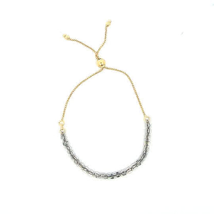 SILVER 2 TONE BOLO BRACELET SET11369BR