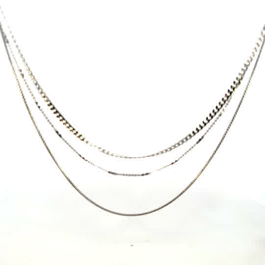 STERLING SILVER TRIPLESTRAND NECKLACE