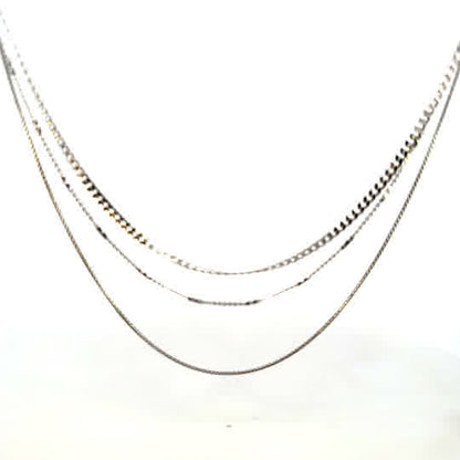 STERLING SILVER TRIPLESTRAND NECKLACE