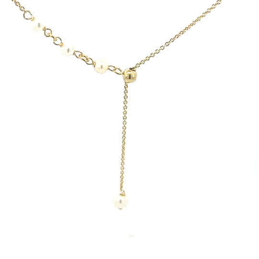SILVER GOLD PLATED NECKLACE SET11497GP-16