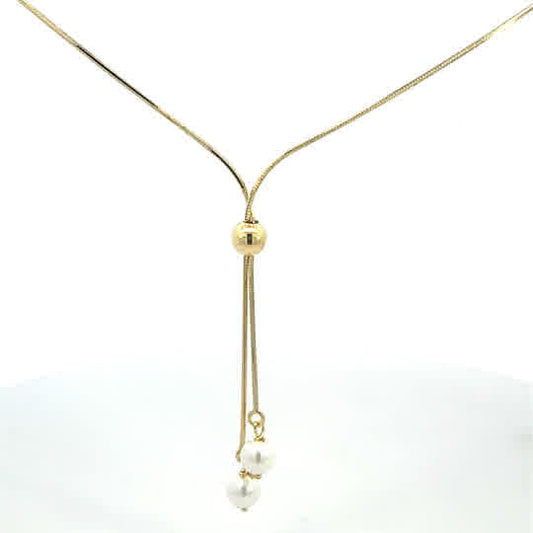 SILVER GOLD PLATED BOLO NECKLACE SET11526GP