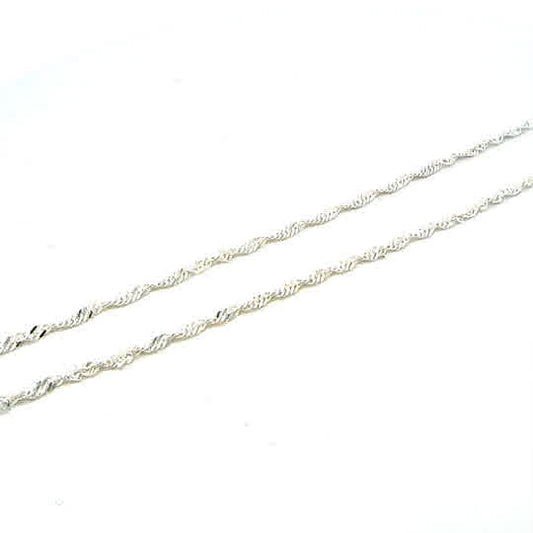 SILVER SINGAPORE CHAIN 2MM