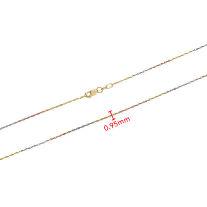 10K TRI SINGAPORE CHAIN 0.95MM