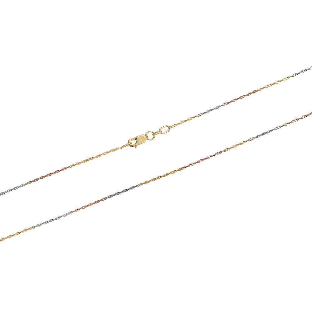 10K TRI SINGAPORE CHAIN 0.95MM