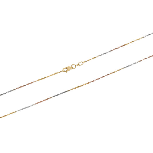 10K TRI SINGAPORE CHAIN 0.95MM
