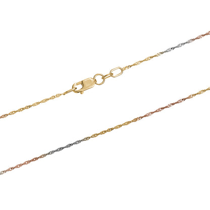 10K TRI SINGAPORE CHAIN 1.7MM