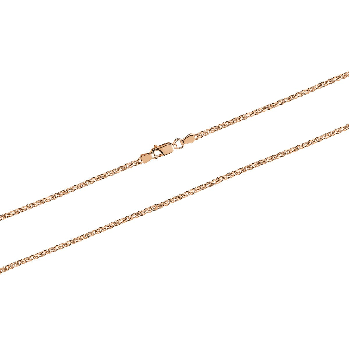 10K ROSE WHEAT CHAIN 1MM