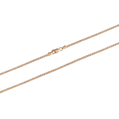 10K ROSE WHEAT CHAIN 1MM