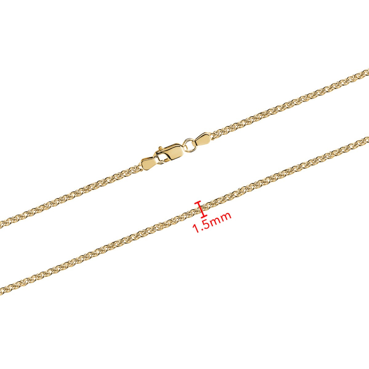 10KY WHEAT CHAIN 1.5MM