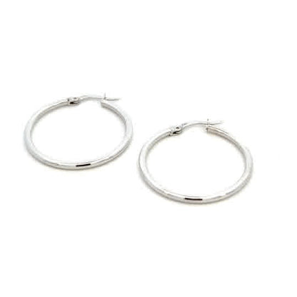 STERLING SILVER 2MM PLAIN HOOPS