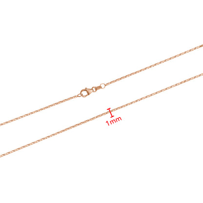 10K ROSE STAR CHAIN 1MM