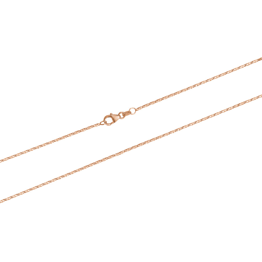 10K ROSE STAR CHAIN 1MM