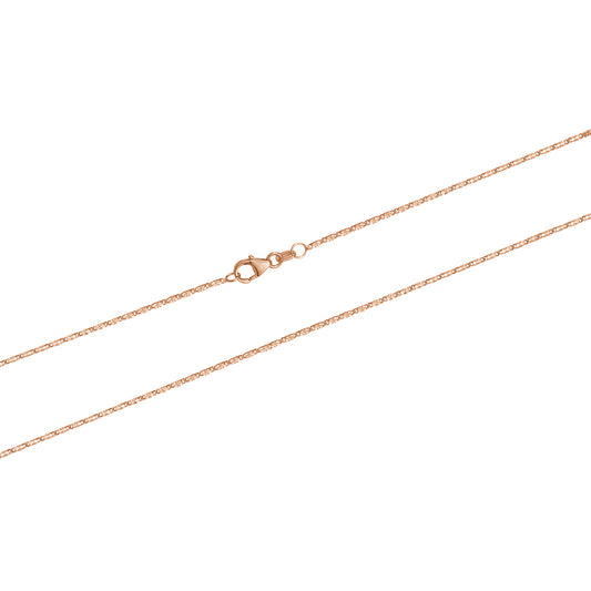 10K ROSE STAR CHAIN 1MM