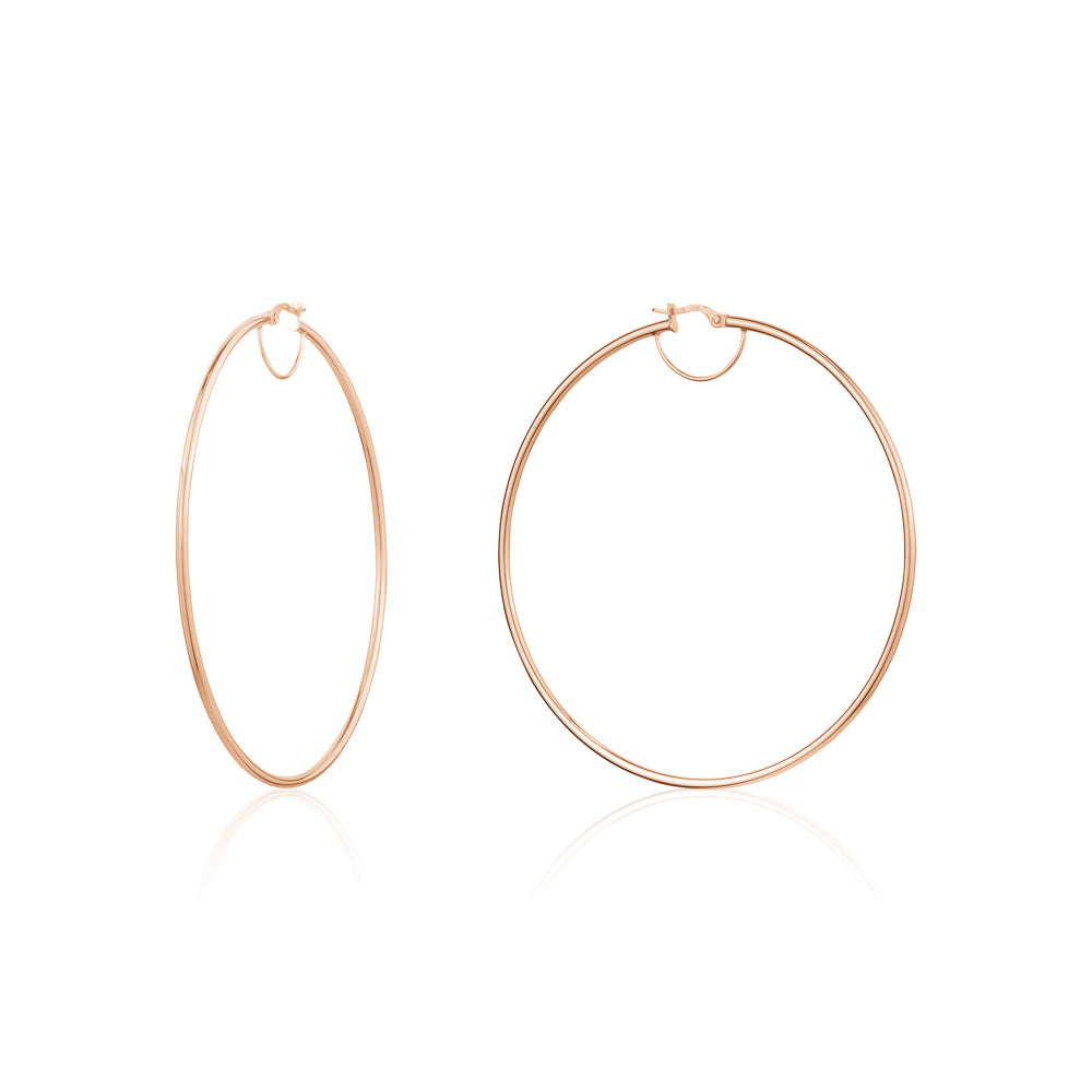 10K ROSE GOLD HOOP LARGE