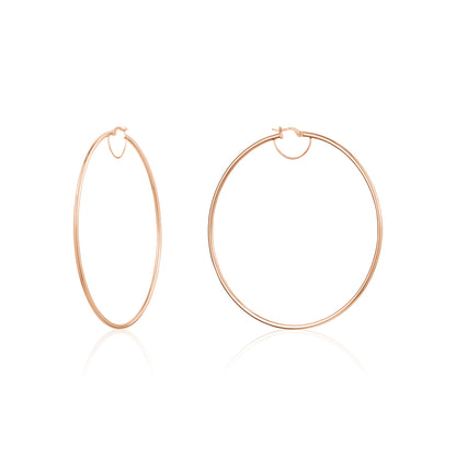 10K ROSE GOLD HOOP LARGE