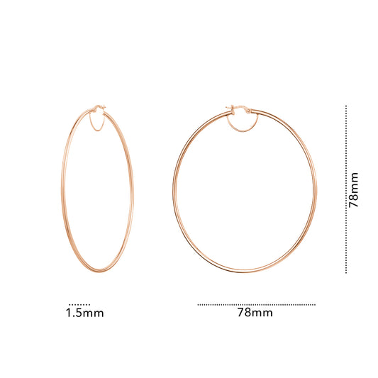 10K ROSE GOLD HOOP LARGE