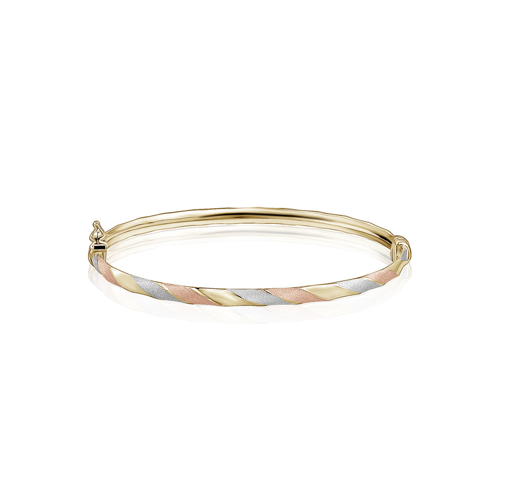 10k TRI Colour Bangles