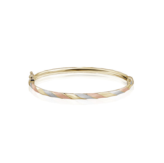 10k TRI Colour Bangles