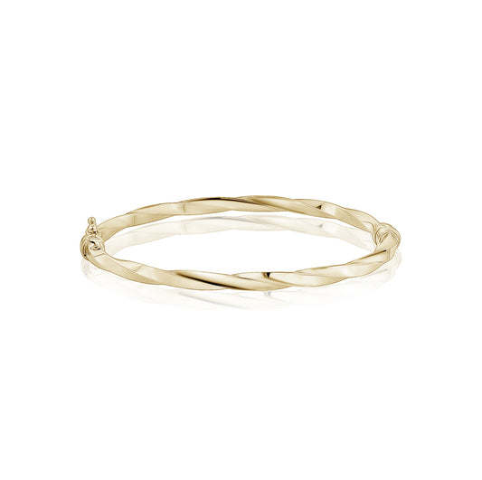 10k Yellow Gold Twist Bangles