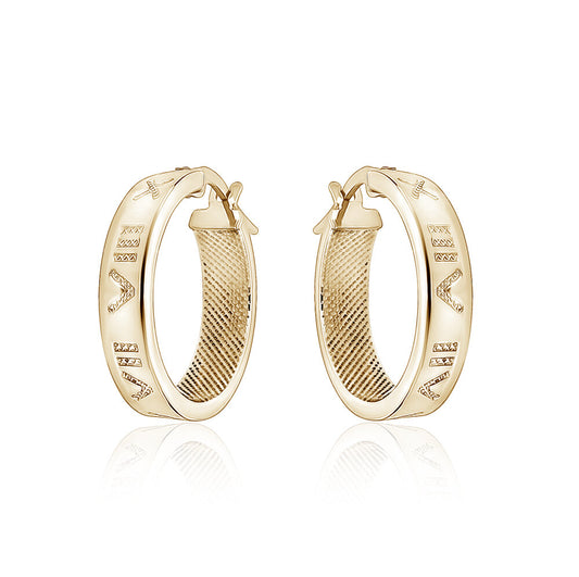 10k Yellow Hoops Roman Numeral