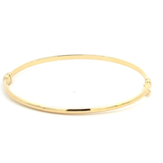NEW!! 10KY THIN OVAL BANGLE ITALY