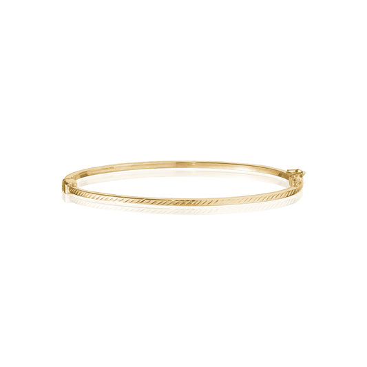 10K YELLOW HINGE BANGLE