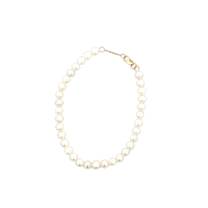 SILVER GOLD PLATED FW PEARL BRACELET TQB-2628