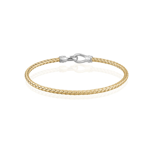 STERLING SILVER GOLD PLATED BANGLE