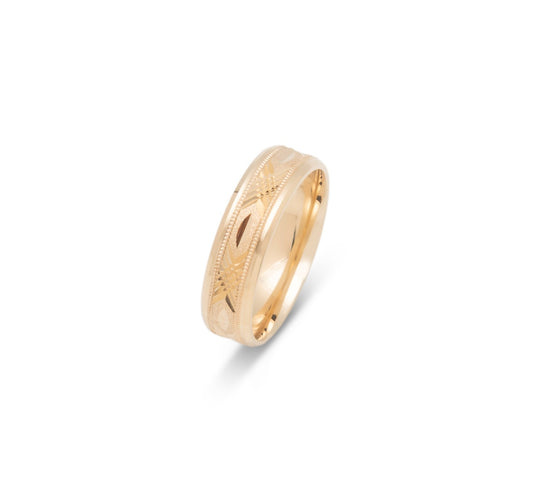 10K WEDDING BAND FANCY