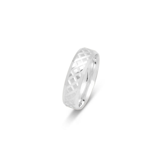 10K WEDDING BAND FANCY